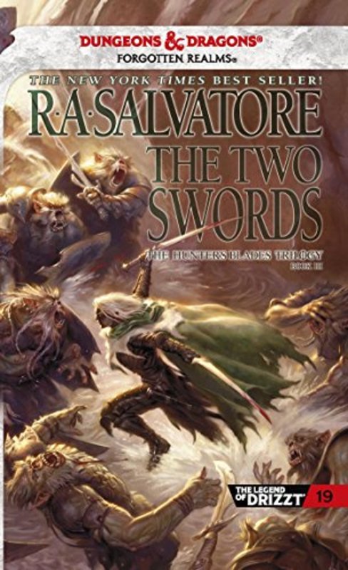 Book cover for "The Two Swords" by RA Salvatore