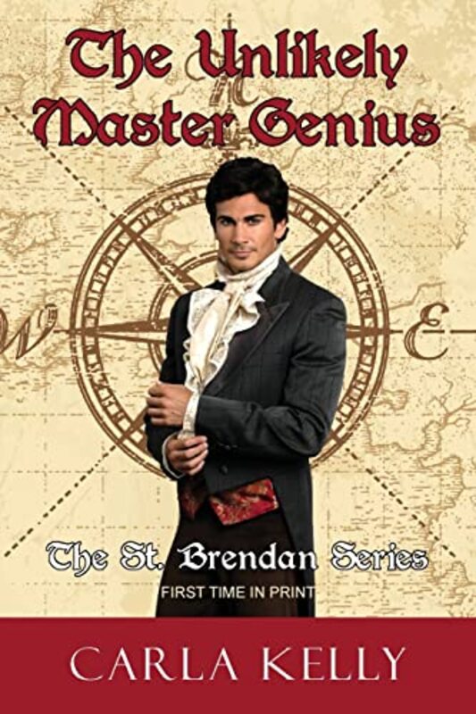 Book cover for "The Unlikely Master Genius" by Carla Kelly