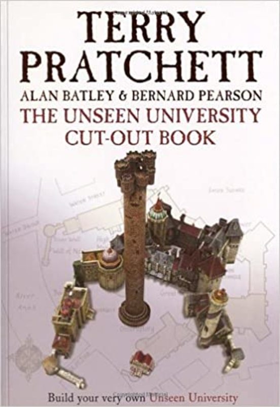 Book cover for "The Unseen University Cut-Out Book" by Terry Pratchett