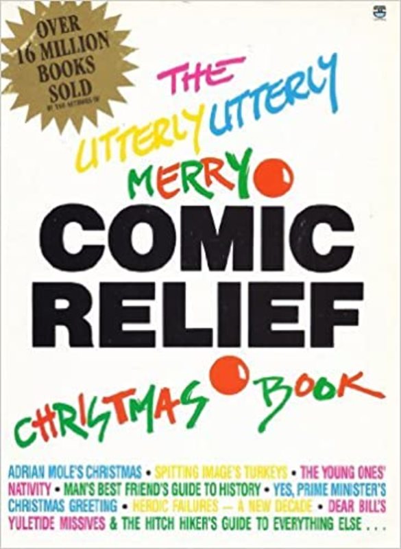 Book cover for "The Utterly Utterly Merry Comic Relief Christmas Book" by Douglas Adams