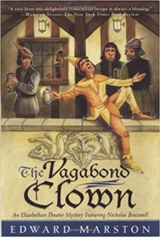 Book cover for "The Vagabond Clown" by Edward Marston