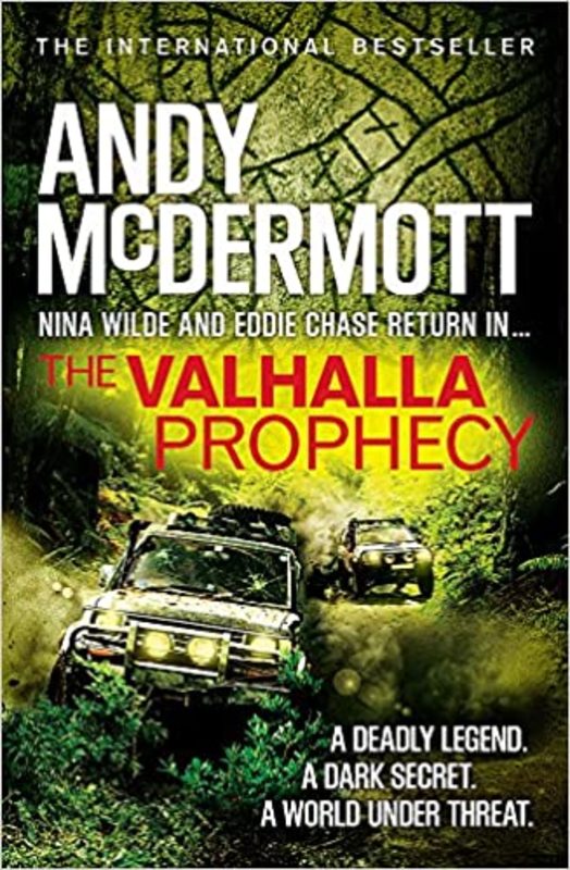 Book cover for "The Valhalla Prophecy" by Andy McDermott