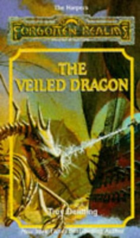Book cover for "The Veiled Dragon" by Troy Denning