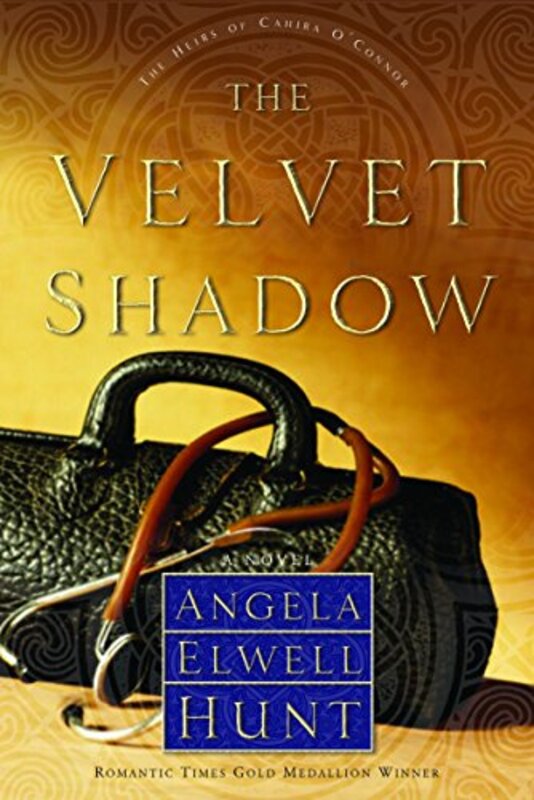 Book cover for "The Velvet Shadow" by Angela Elwell Hunt