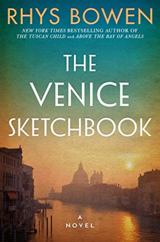 Book cover for "The Venice Sketchbook" by Rhys Bowen