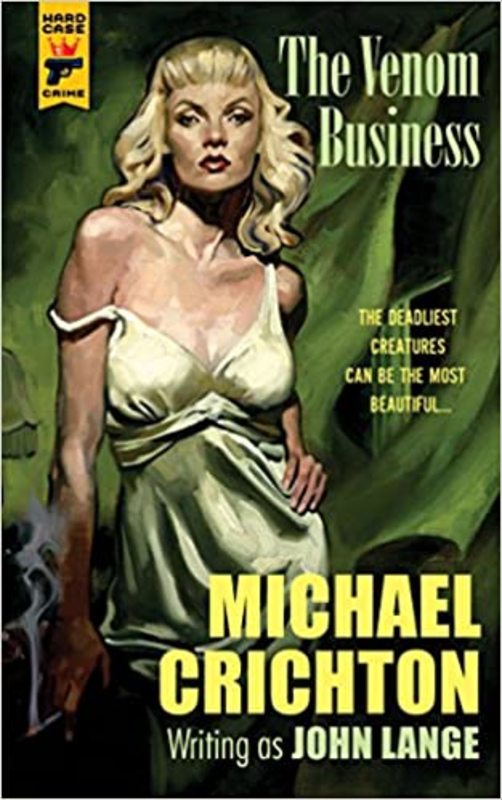 Book cover for "The Venom Business" by Michael Crichton