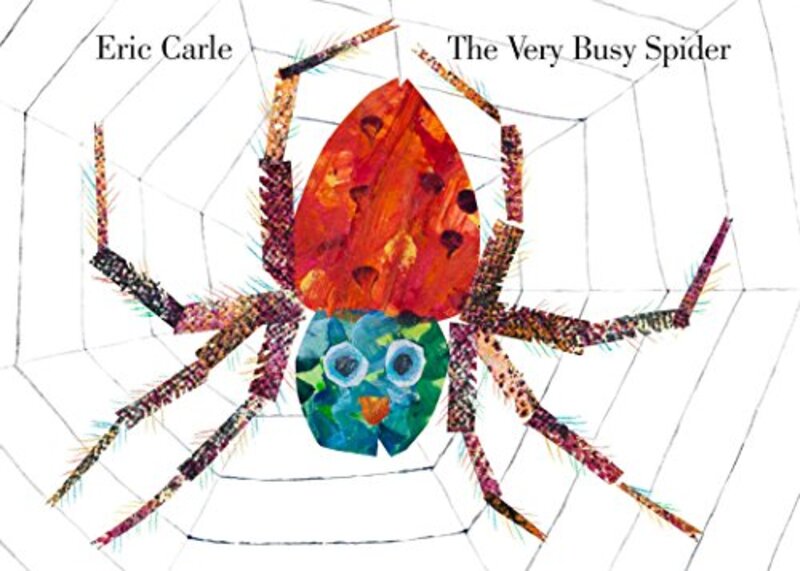Book cover for "The Very Busy Spider" by Eric Carle