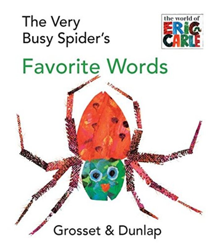Book cover for "The Very Busy Spider's Favorite Words" by Eric Carle