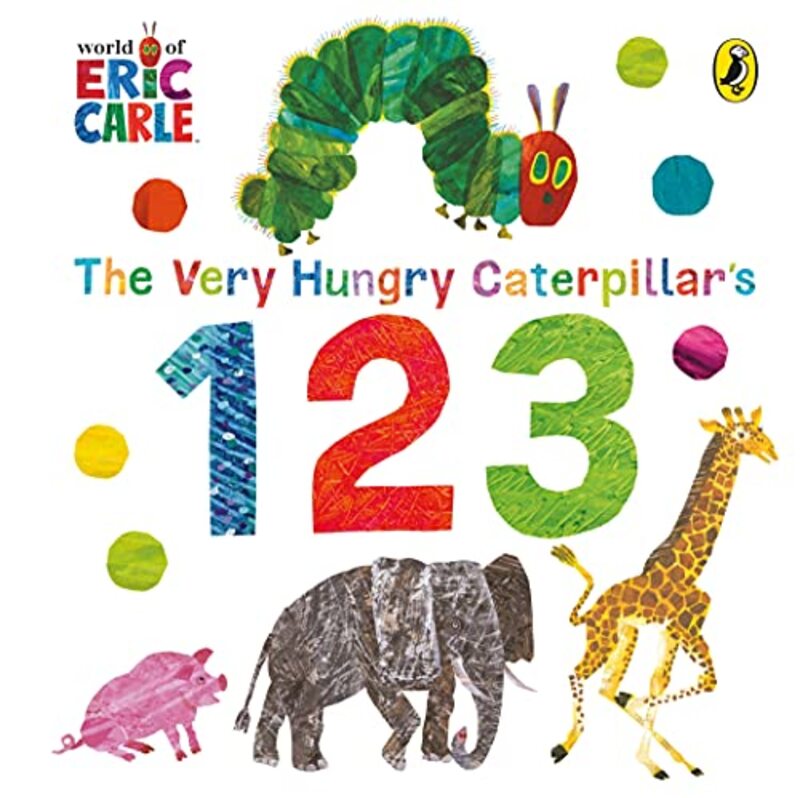 Book cover for "The Very Hungry Caterpillar’s 123" by Eric Carle