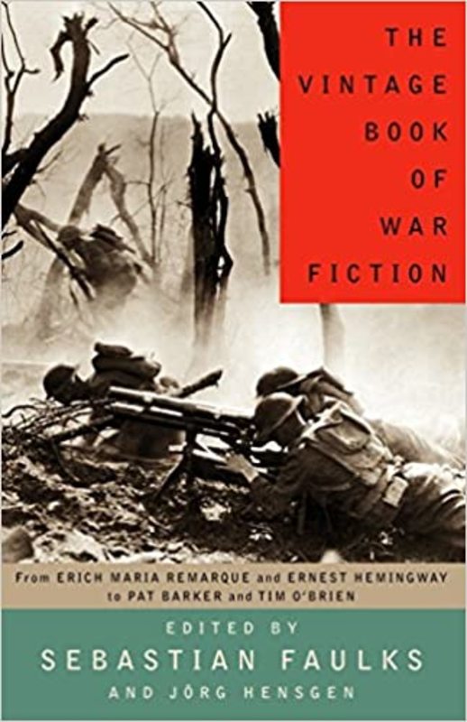 Book cover for "The Vintage Book of War Fiction" by Sebastian Faulks