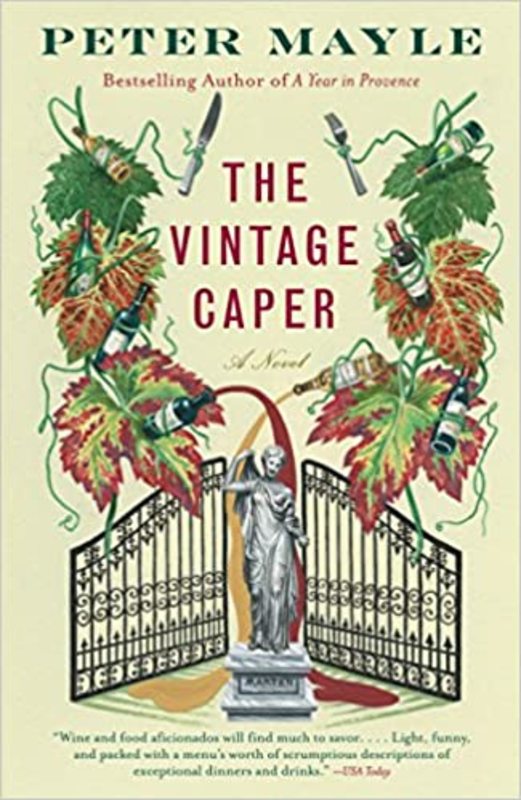 Book cover for "The Vintage Caper" by Peter Mayle