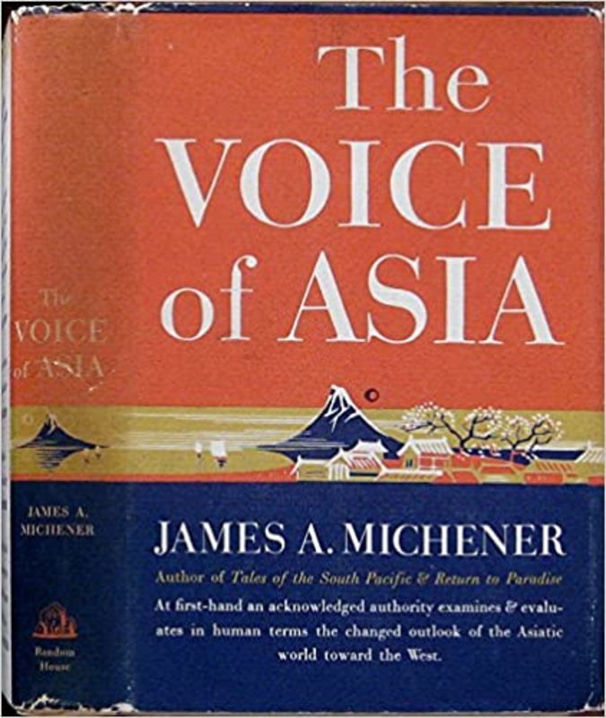 Book cover for "The Voice of Asia" by James A. Michener