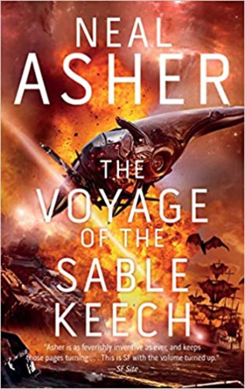 Book cover for "The Voyage of the Sable Keech" by Neal Asher