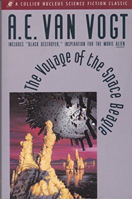 Book cover for "The Voyage of the Space Beagle" by AE van Vogt