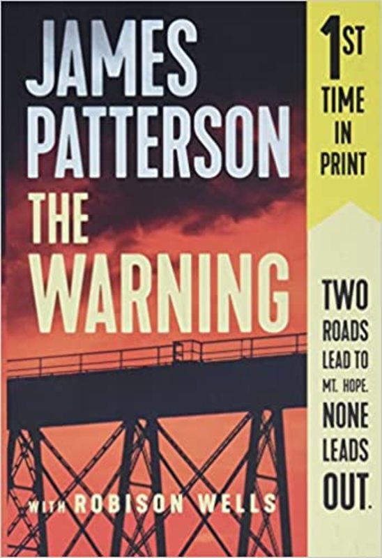 Book cover for "The Warning" by James Patterson