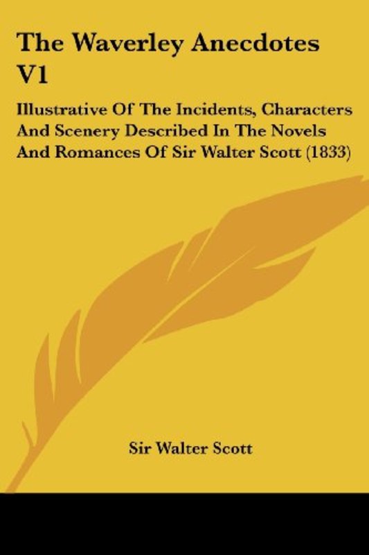 Book cover for "The Waverley Anecdotes" by Sir Walter Scott