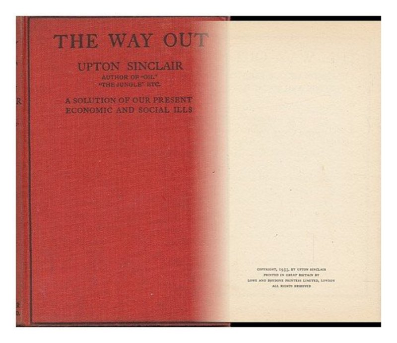 Book cover for "The Way Out" by Upton Sinclair