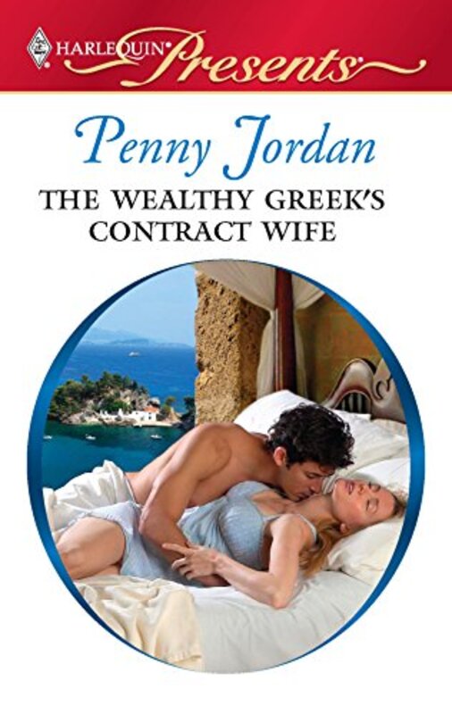 Book cover for "The Wealthy Greek's Contract Wife" by Penny Jordan