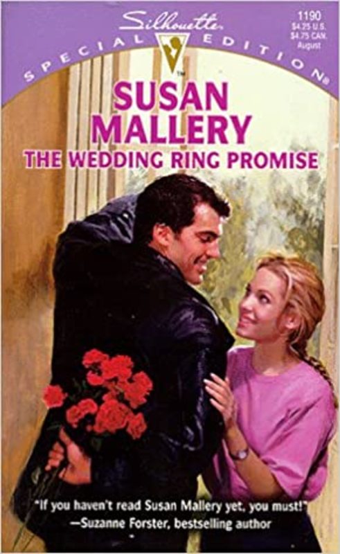 Book cover for "The Wedding Ring Promise" by Susan Mallery