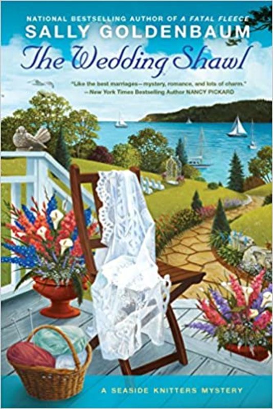 Book cover for "The Wedding Shawl" by Sally Goldenbaum