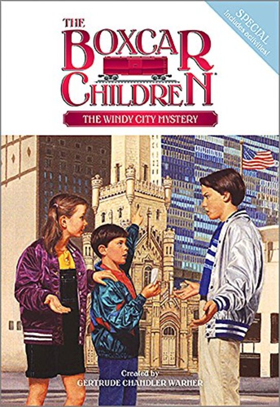 Book cover for "The Windy City Mystery" by Gertrude Chandler Warner