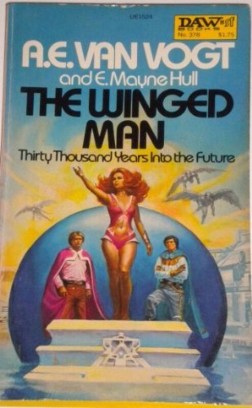 Book cover for "The Winged Man" by AE van Vogt