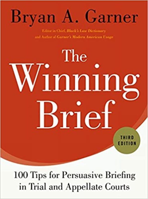 Book cover for "The Winning Brief" by Bryan A. Garner
