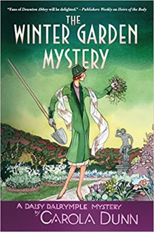 Book cover for "The Winter Garden Mystery" by Carola Dunn