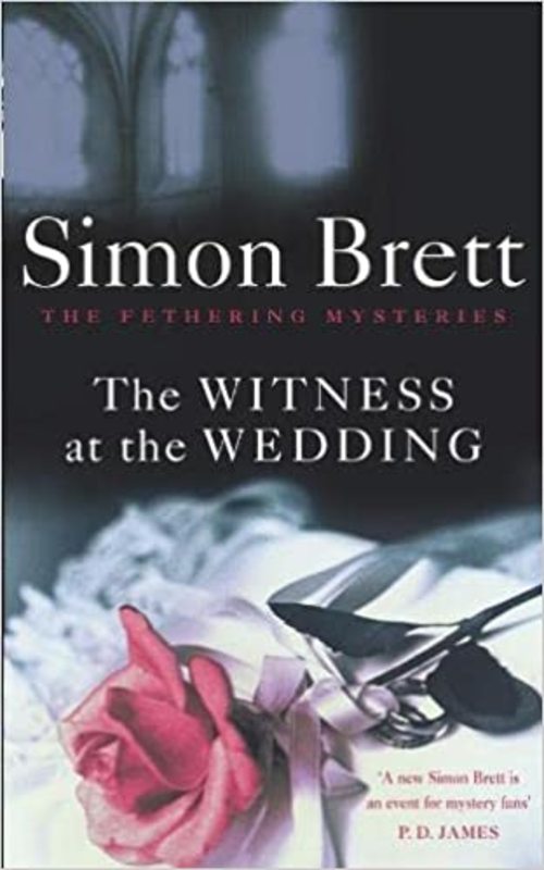 Book cover for "The Witness at the Wedding" by Simon Brett