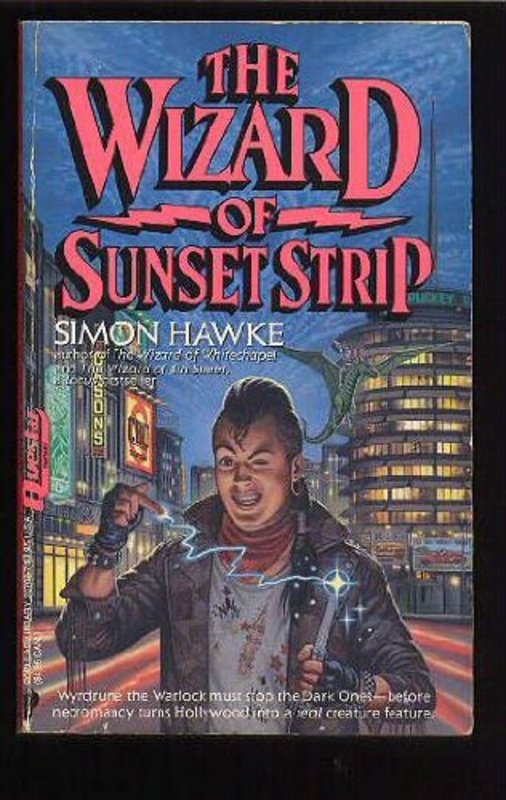 Book cover for "The Wizard of Sunset Strip" by Simon Hawke