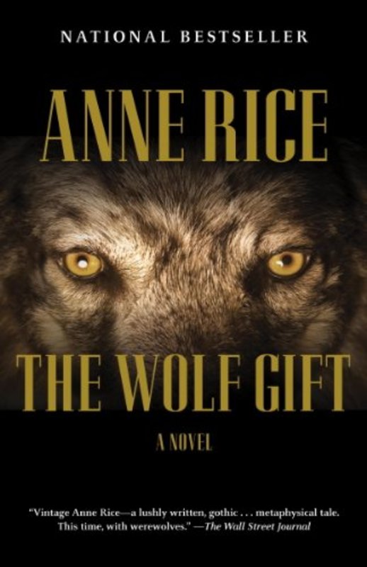 Book cover for "The Wolf Gift" by Anne Rice