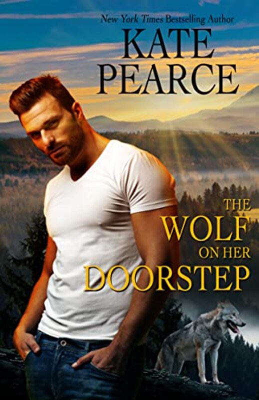 Book cover for "The Wolf on Her Doorstep" by Kate Pearce