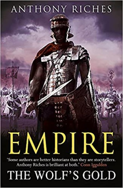 Book cover for "The Wolf's Gold" by Anthony Riches