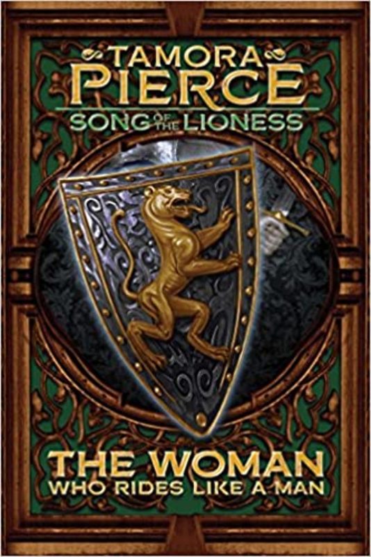 Book cover for "The Woman Who Rides Like a Man" by Tamora Pierce