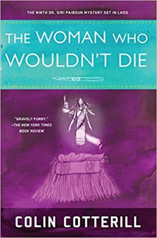 Book cover for "The Woman Who Wouldn't Die" by Colin Cotterill