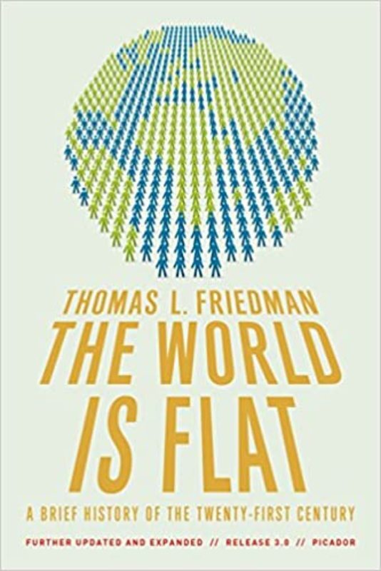 Book cover for "The World Is Flat" by Thomas L. Friedman