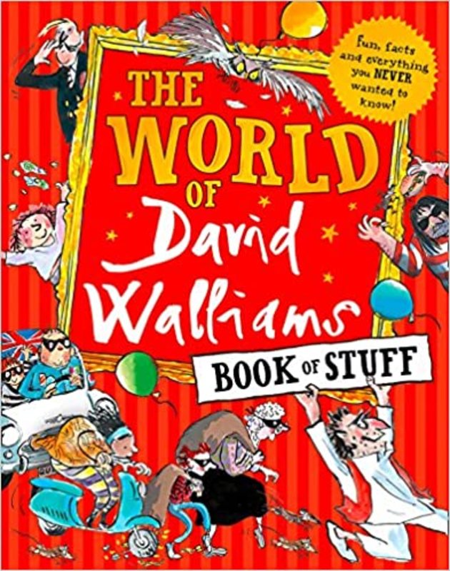 Book cover for "The World of David Walliams Book of Stuff" by David Walliams