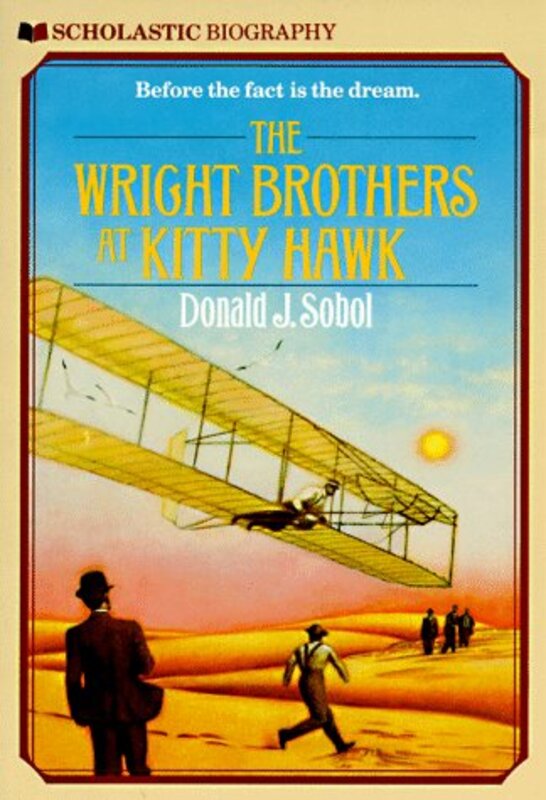 Book cover for "The Wright Brothers At Kitty Hawk" by Donald J Sobol