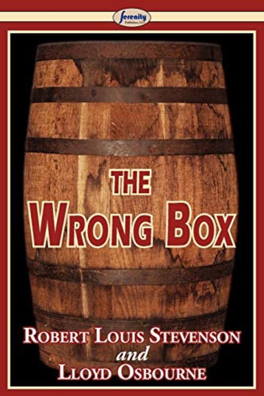Book cover for "The Wrong Box" by Robert Louis Stevenson
