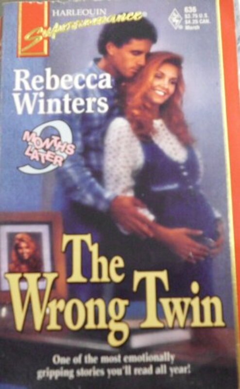 Book cover for "The Wrong Twin" by Rebecca Winters