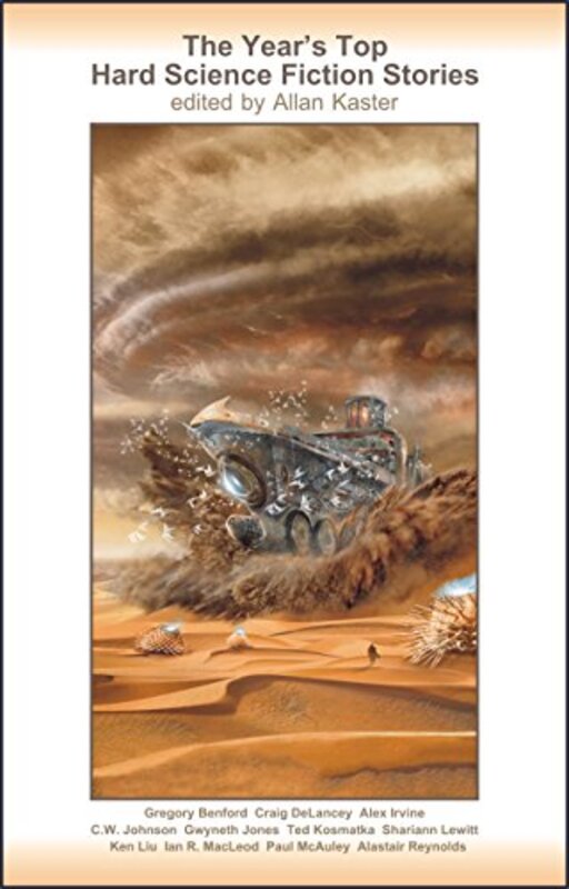 Book cover for "The Year's Top Hard Science Fiction Stories" by Ken Liu
