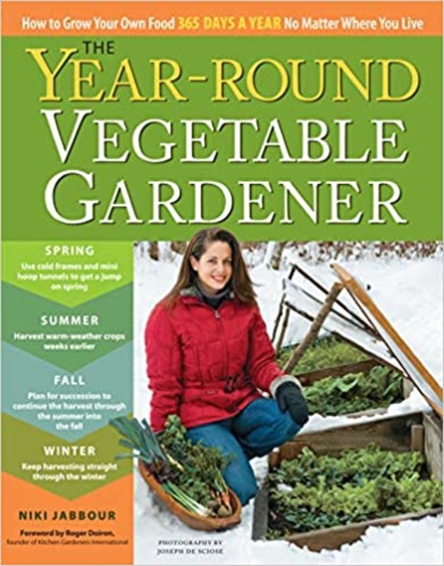 Book cover for "The Year-Round Vegetable Gardener" by Niki Jabbour