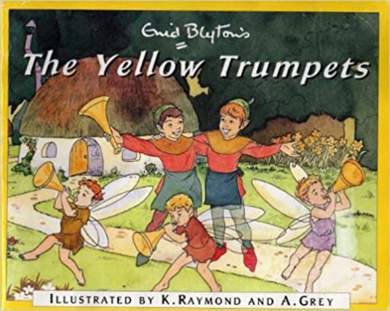 Book cover for "The Yellow Trumpets" by Enid Blyton