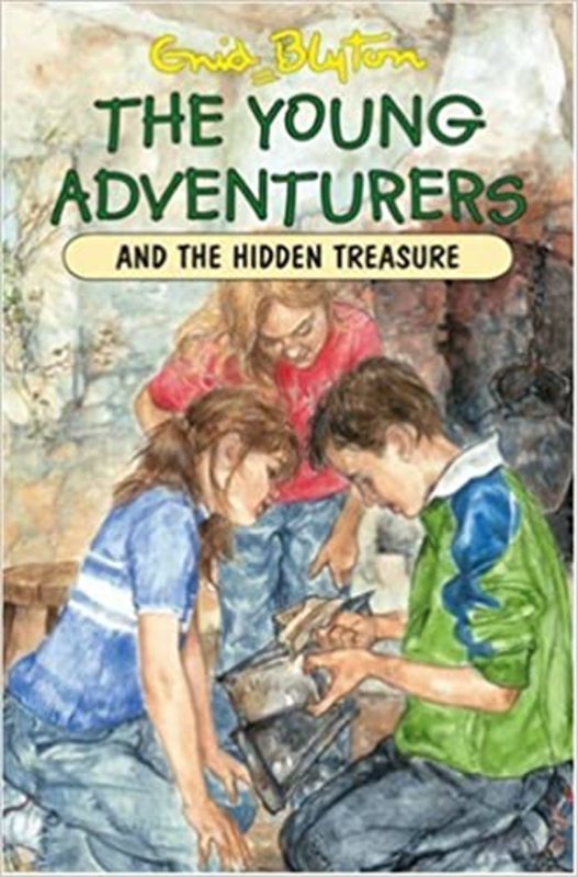 Book cover for "The Young Adventurers And The Hidden Treasure" by Enid Blyton