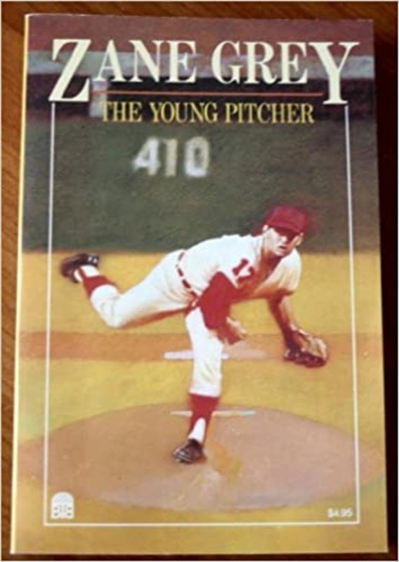 Book cover for "The Young Pitcher" by Zane Grey