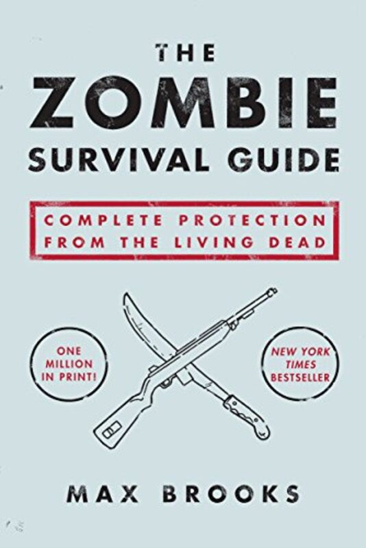 Book cover for "The Zombie Survival Guide" by Max Brooks