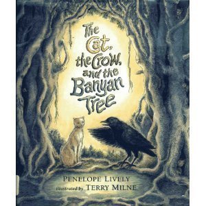 Book cover for "The Cat, the Crow, and the Banyan Tree" by Penelope Lively