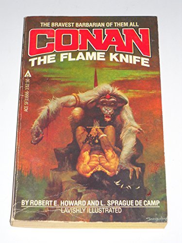 Book cover for "The Flame Knife" by Robert E Howard