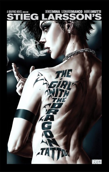 Book cover for "The Girl With the Dragon Tattoo, Book 1" by Denise Mina