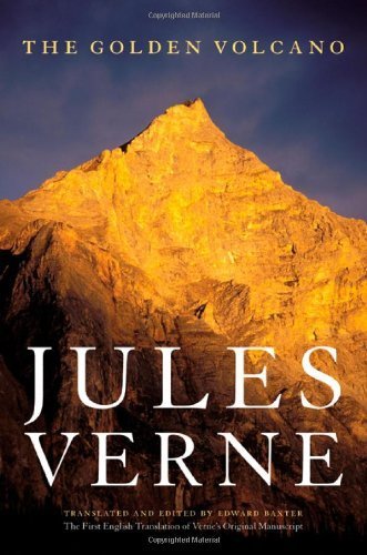 Book cover for "The Golden Volcano" by Jules Verne
